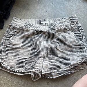 Madewell Black and White Checkered Shorts